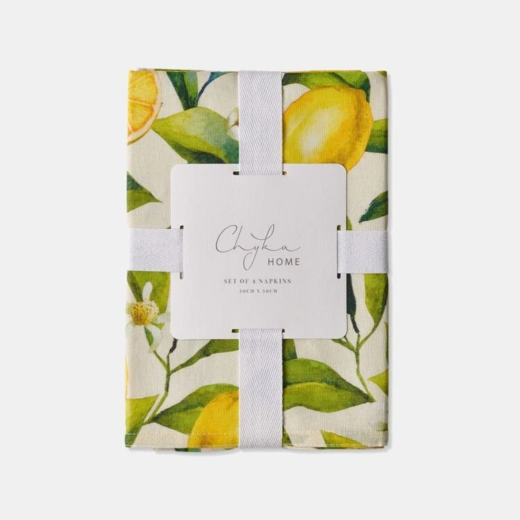 Chyka Home Lemon Set Of 4 Napkins 50 X 50 Cm - Image 2
