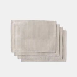Shaynna Blaze Shayanna Blaze Esperance Cotton Rib Placemats Set Of 4 Linen