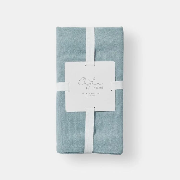 Chyka Home 4 Pack Oversized Napkin 60 X 60 Cm Slate