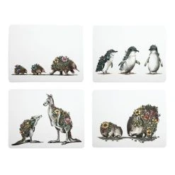 Maxwell & Williams Ferlazzo 4-Piece Fam Cork Back Placemat 34 X 26.5 Cm